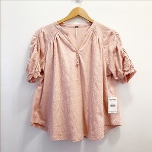 Free People || Fever Dream Ruched Sleeve Shirt